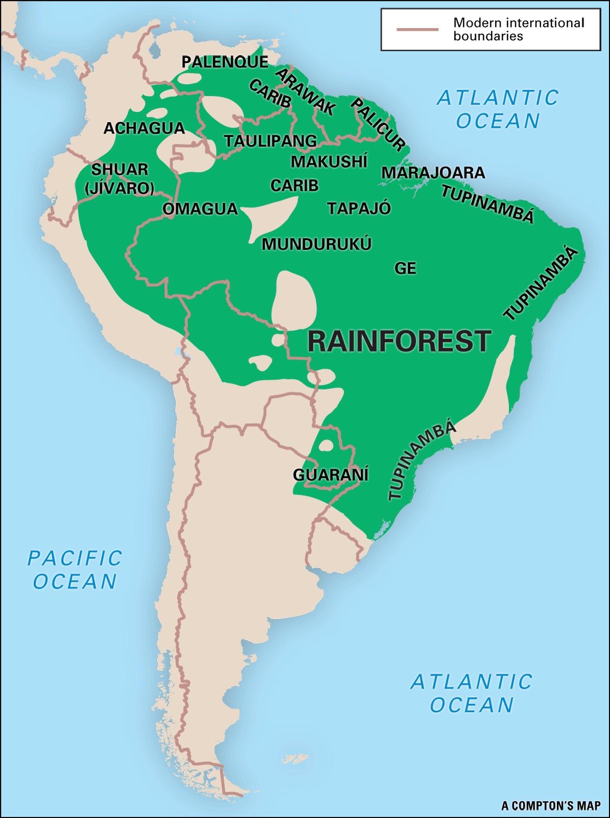 Karta över Brasilien amazonas regnskog - Karta av amazonas regnskog i