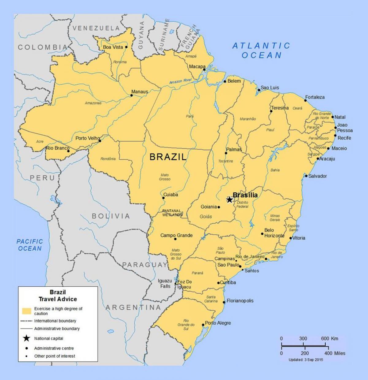 Brasilien Karta - Sao Paulo Geografisk Karta Sao Paulo Geografisk Karta