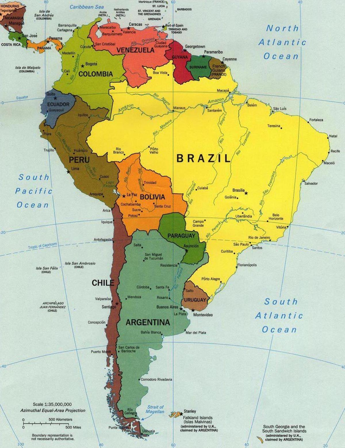 Brasilien sydamerika karta Brasilien i sydamerika karta